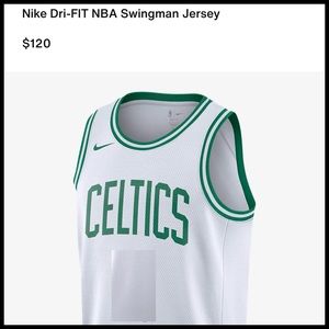 Nike Dri Fit Genuine Swingman Boston Celtics Jersey. Size XXL.